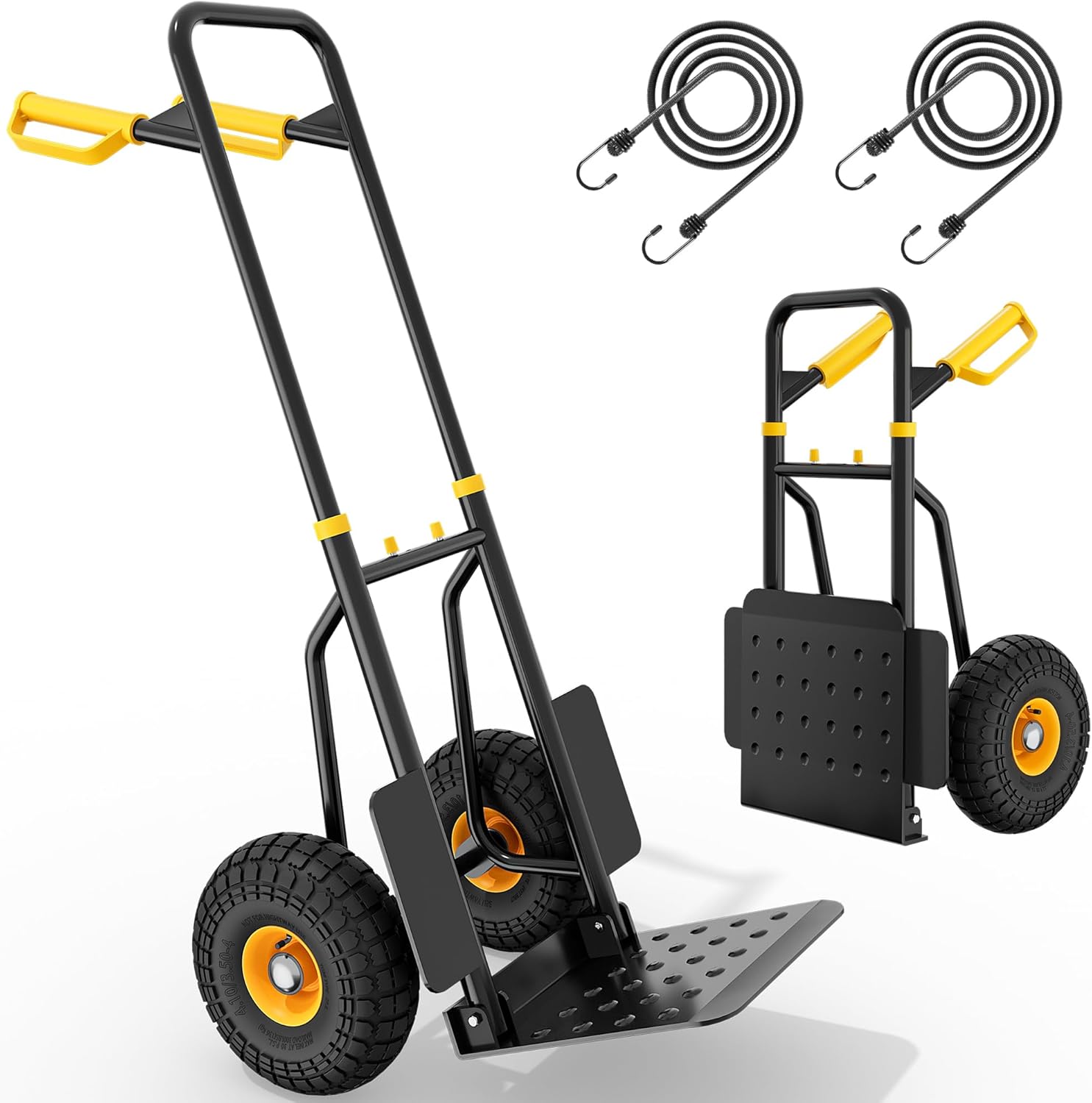 YITAHOME Foldable Hand Truck Trolley with elastic ropes