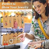 Vista 6 de ovsor 850 tarjetas de exhibición de pendientes y 500 bolsas para aretes y collares y embalaje de joyas