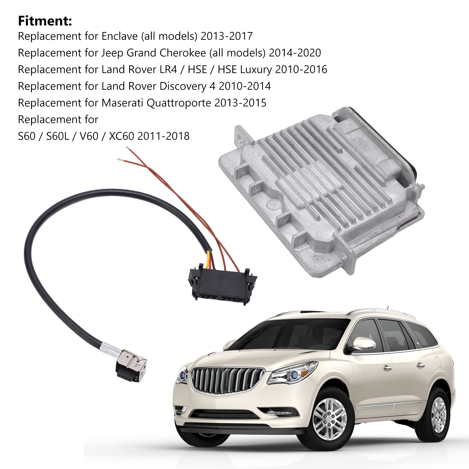 Módulo de Faros de Xenón 68222897 22840414 31297941 31297942 Módulo de Control de Faros de Xenón HID 89089352 Reemplazo para Grand Cherokee 2014‑2020