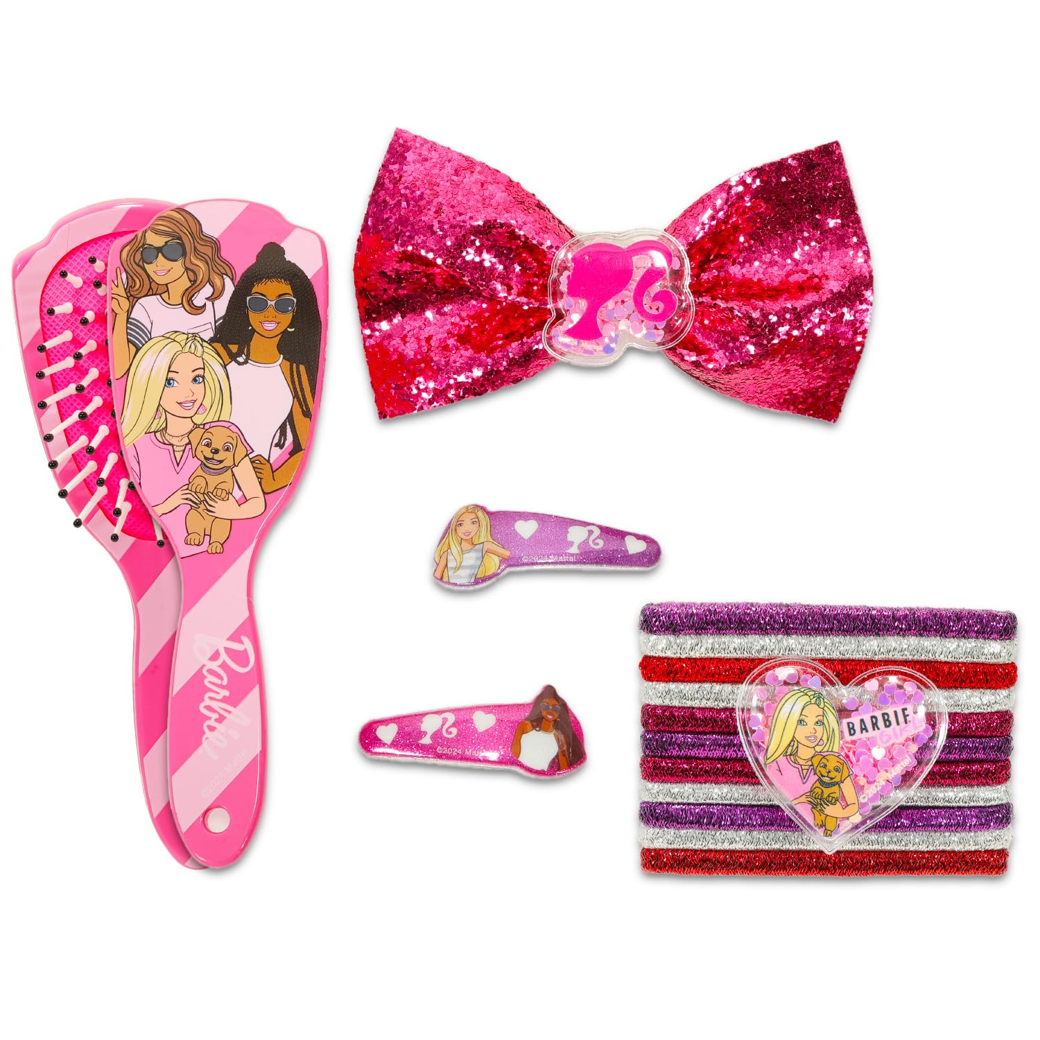 Set Accessori Capelli Barbie - Fermacapelli, Spazzola Con Specchio E Mollette, Regalo Per Bambine - Foto 6