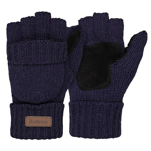 Thermal Insulation Fingerless Texting Wool Gloves for Women and Men