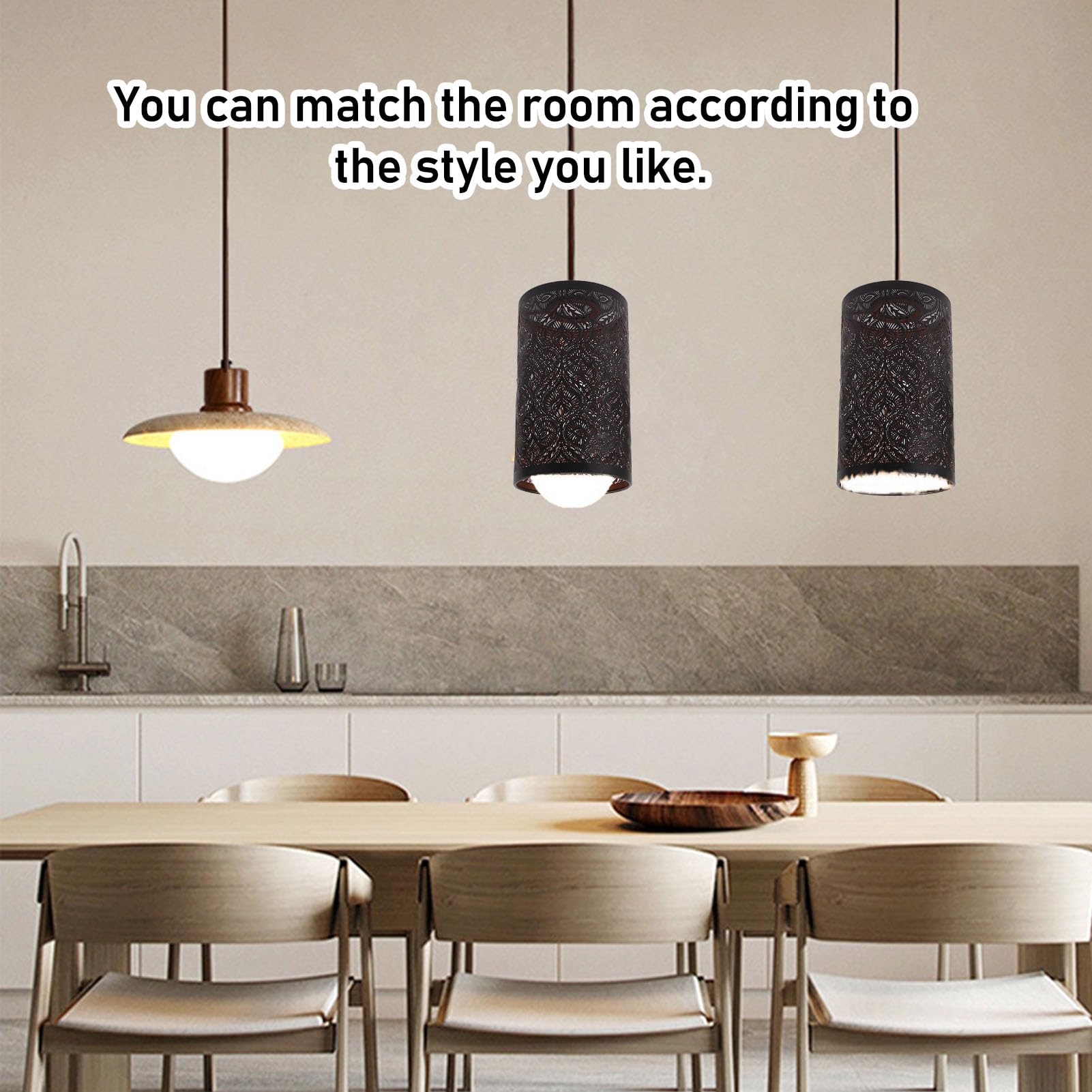 Gsycle Lamp Shade, Metal Straight Round Pattern Lampshade Hollow Carving Lamp Shade Detachable Decorative Nightstand Lamp for Home