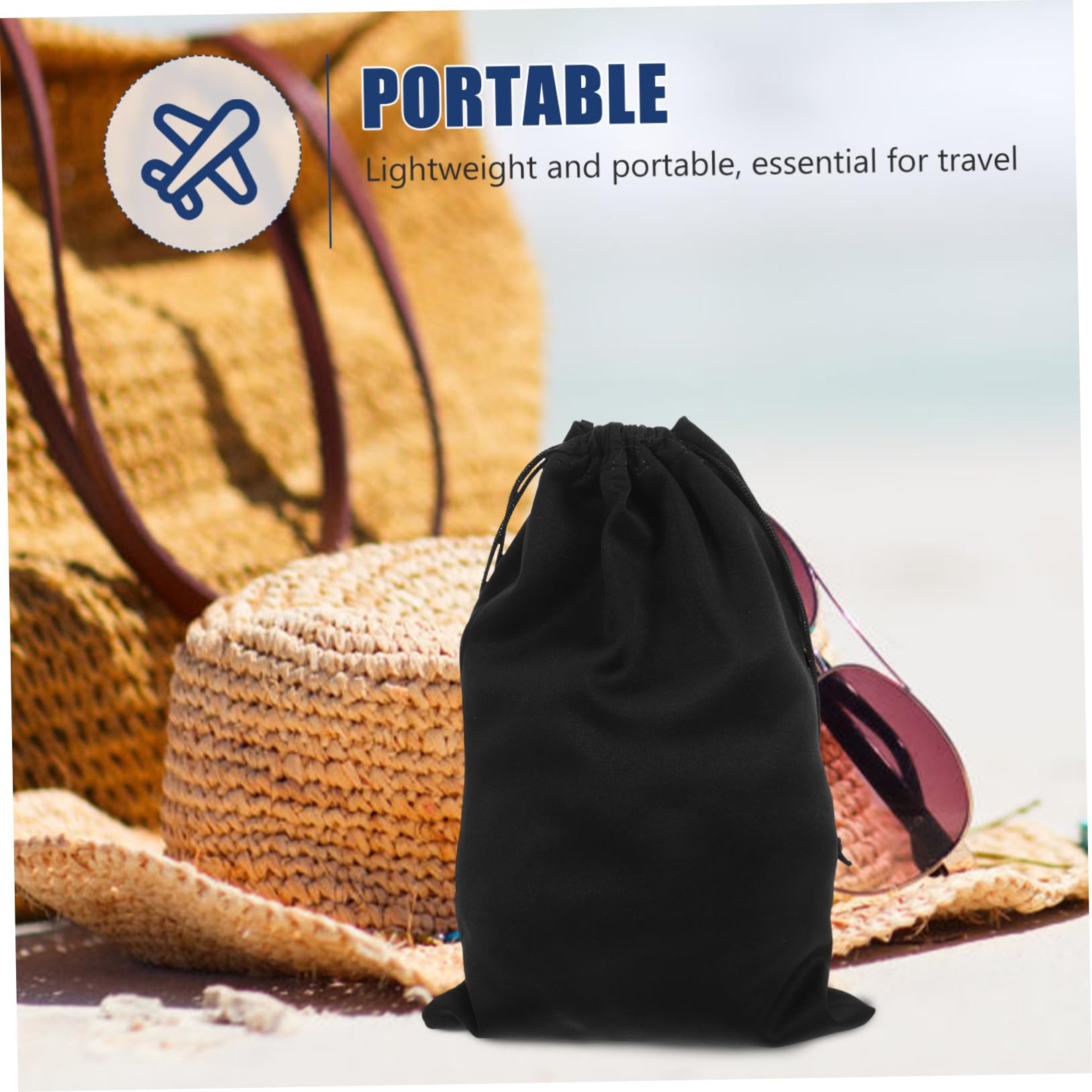 Happyyami 10pièces Pochette Microfibre Pour Lunettes De Ski Avec Fermeture Cordoncino Étui Souple Anti-rayures Pour Masques De Ski Voyage Et Rangement Compact Noir