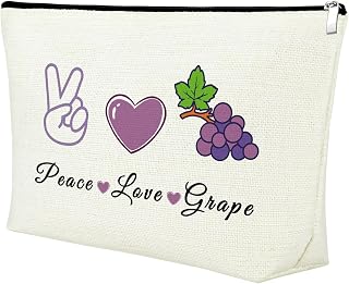 Mxrymvu Fruit Lover Gifts Makeup Bag Gifts for Grape Lovers Fruit Themed Gifts for Adults Cosmetic Bag Friendship Gift for Girls Fruit Gifts for Women Birthday Party Gift Travel Pouch