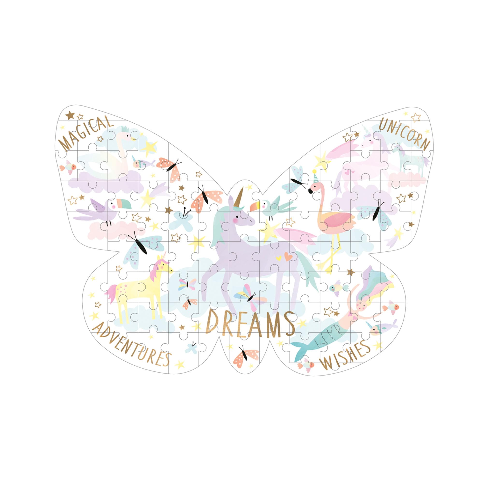 Amazon.com: Fantasy Butterfly Shaped Unicorn Pink 20 x 14