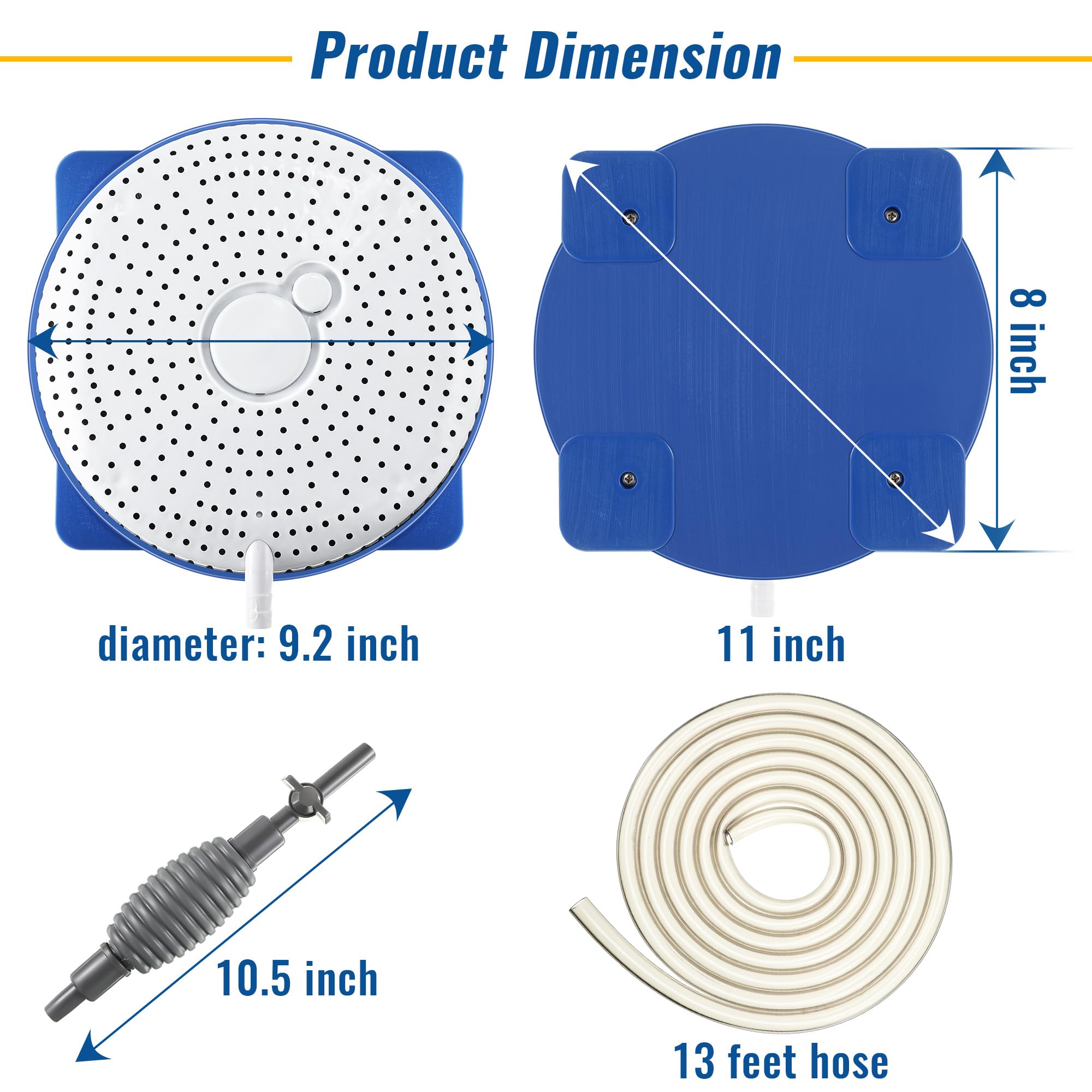Enhon Pool Cover Siphon Pump for Above Ground, Autumn Winter Swimming
