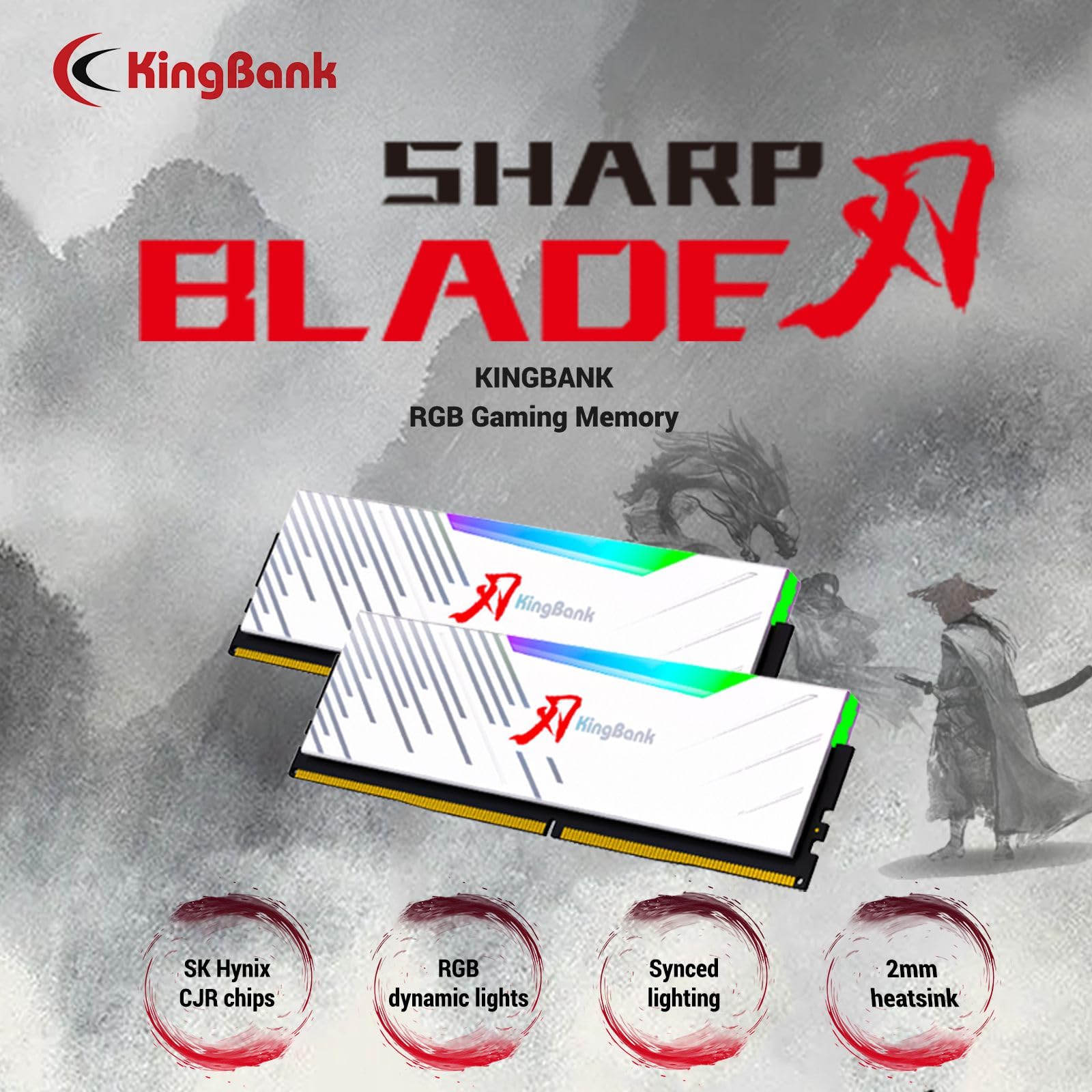 Computer Memory Ram KingBank Hynix RGB DDR4 32GB(2x16GB