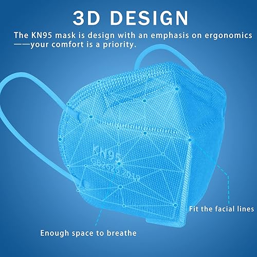 Miniatura 13 de Hotodeal KN95 - Mascarilla facial de 40 unidades, negro KN95, máscara antipolvo de 5 capas, para hombres, mujeres, trabajadores