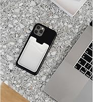 Vista 7 de Tarjetero de cuero para teléfono, soporte elástico para tarjetas de crédito para funda de teléfono, paquete de 2 unidades, color blanco