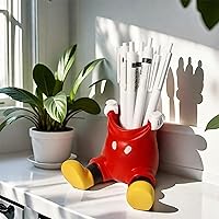 Vista 5 de Soporte para brochas de maquillaje, soporte para bolígrafo para escritorio lindo para fiesta de cumpleaños, suministros de regalo para decoración