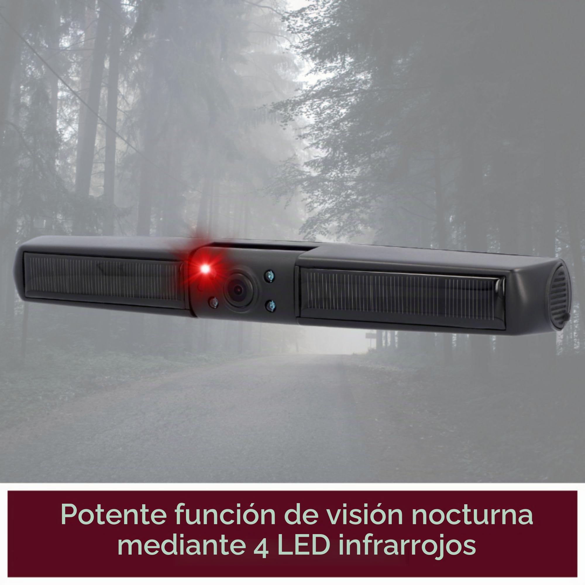 AEG Cámara de marcha atrás digital inalámbrica con energía solar, ayuda de estacionamiento, con transmisor de radio, pantalla LCD dual, resistente al agua, visión nocturna