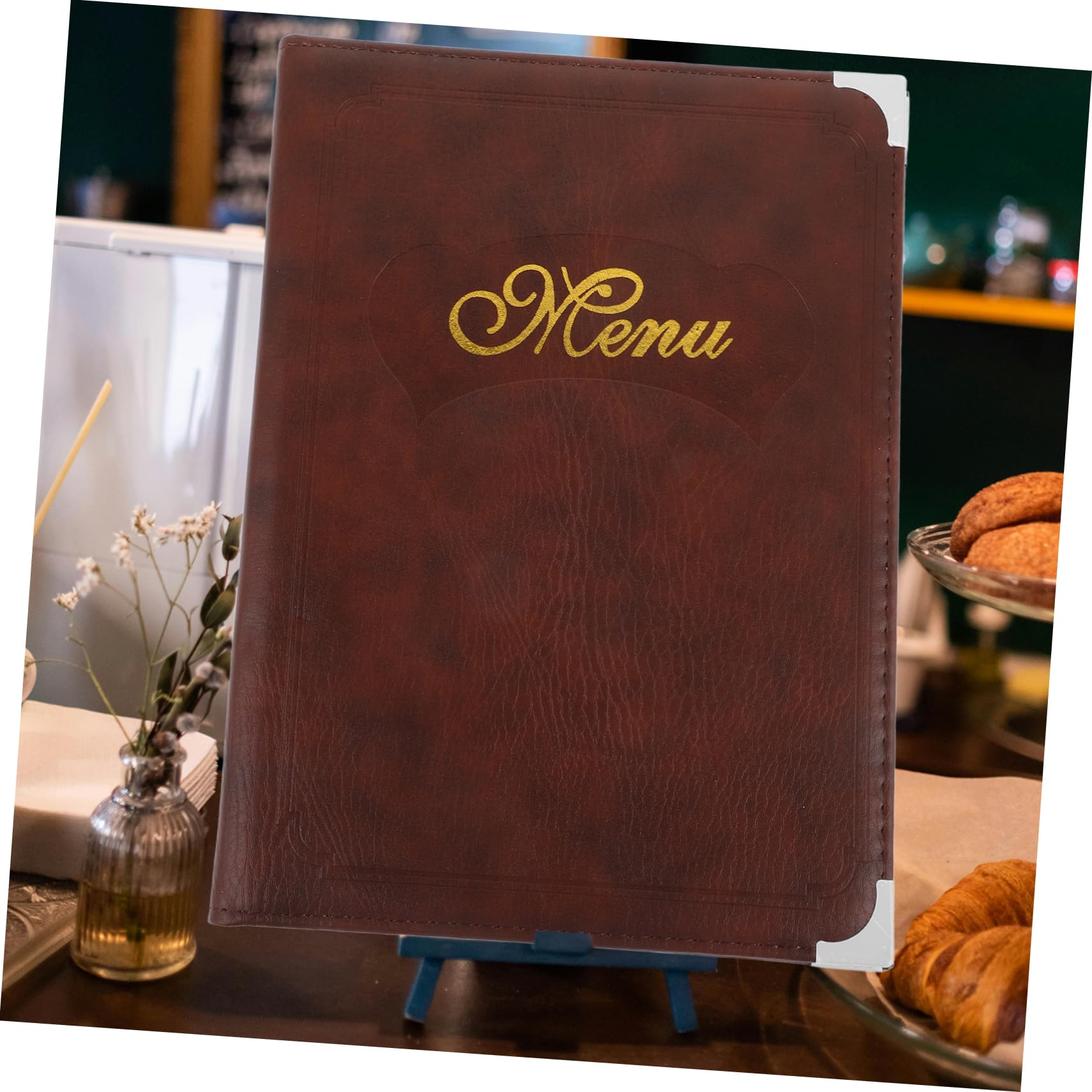Libro De Menús Práctico Para Restaurante A4 Pvc Transparente Cubierta De Cuero Café Multifuncional Portátil Para Tablas De Comidas Actualización Fácil