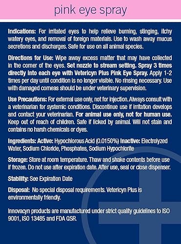 Miniatura 2 de Vetericyn Plus Livestock Pink Eye Spray | Alivio de la conjuntivitis para animales, fórmula segura y no tóxica para aliviar el enrojecimiento, la