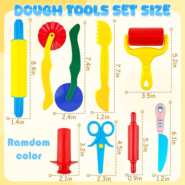 Knewdete Set di accessori per plastilina per bambini, attrezzi per plastilina, strumento per impastare, giocattolo educativo, regalo per ragazzi e ragazze, plastilina fai da te - 4