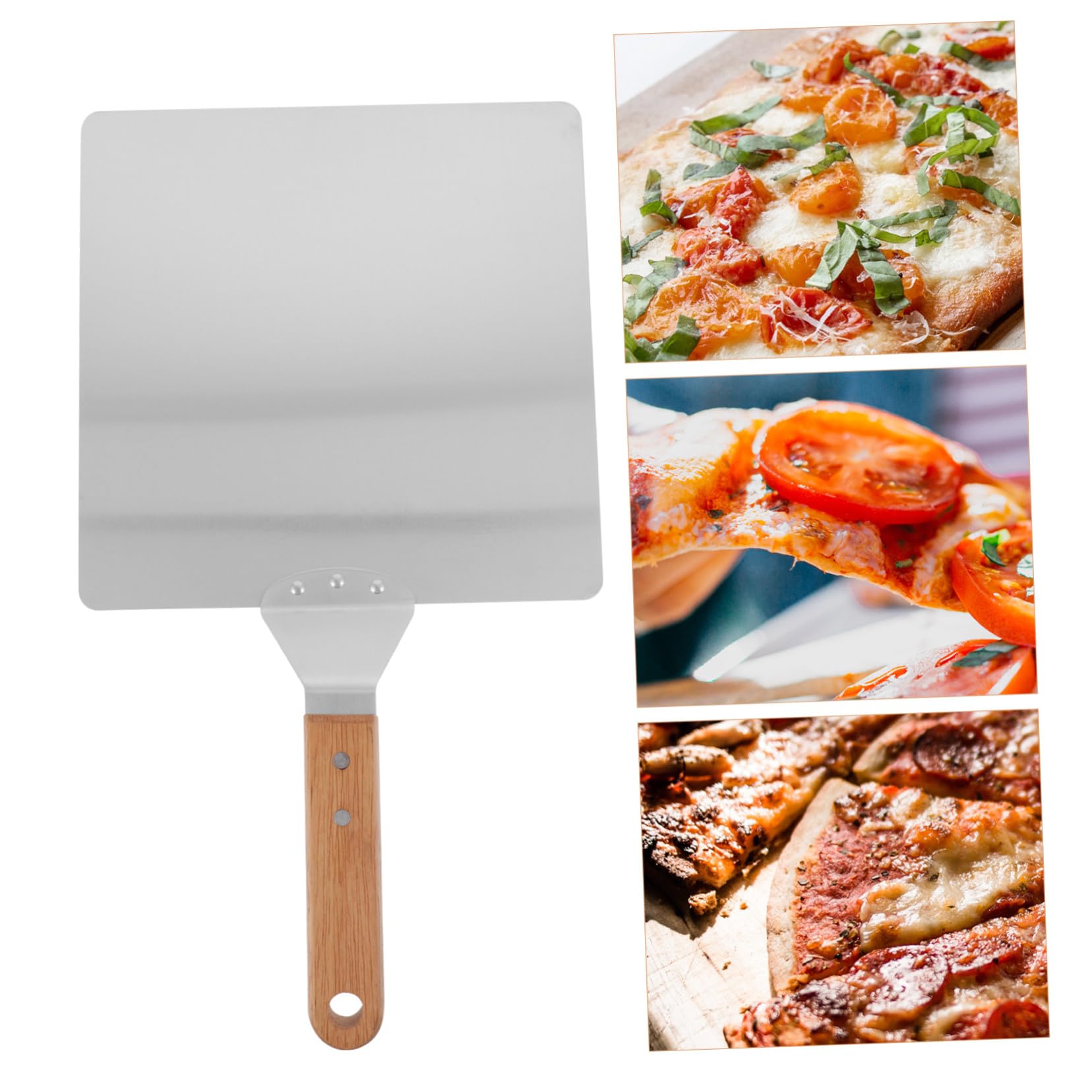 Edelstahl Pizzaschaufel Leicht Rostfrei Dünn für Einfaches Transferieren Küchenzubehör für Pizza Kuchen Brot Geeignet für Verschiedene Praktisches Backwerkzeug