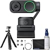 Insta360 Link 2 - PTZ 4K ウェブカメラ PC/Mac用 1/2インチセンサー、AIトラッキング、HDR、AIノイズキャンセリングマイク、ストリーミング、ビデオ通話、ゲームなどのジェスチャーコントロール 柔軟な三脚とレンズクロス付き