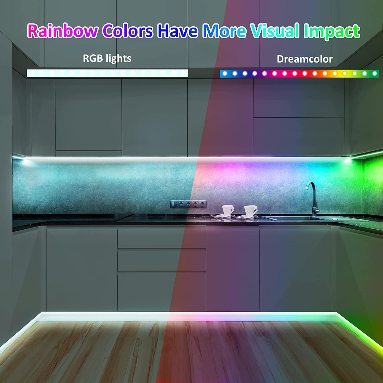 LED-Streifen 5 M RGB Mit Fernbedienung & App – USB, Musik-Sync, Farbwechsel, Selbstklebend