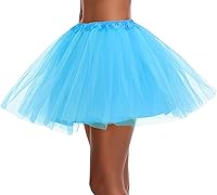 Vista 2 de Falda tutú de tul para mujer, adolescente, adulto, clásica, elástica, de 3, 4, 5capas