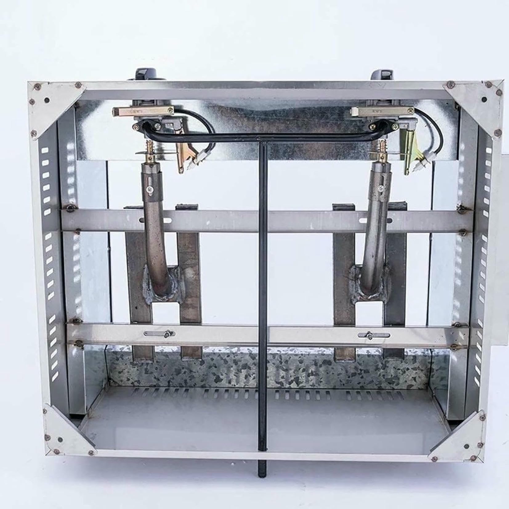 Canasta De Freidora De Grasa Comercial 610l Freidora Profunda De Gases Profundas, Tanques Duales Freidora De Acero Inoxidable, Freidora Profunda De Encimera De Gas Profesional Para Fryes Franceses ~/