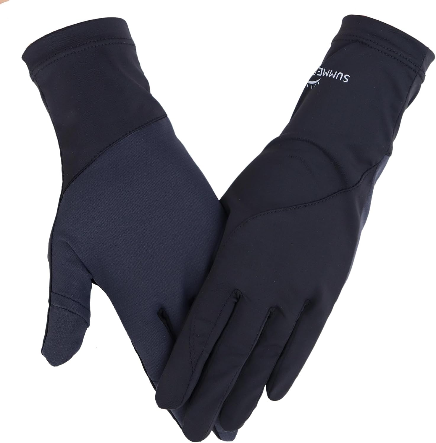 Women's UPF 50+ Mesh Palm Thin Sun UV Protection Driving Gloves