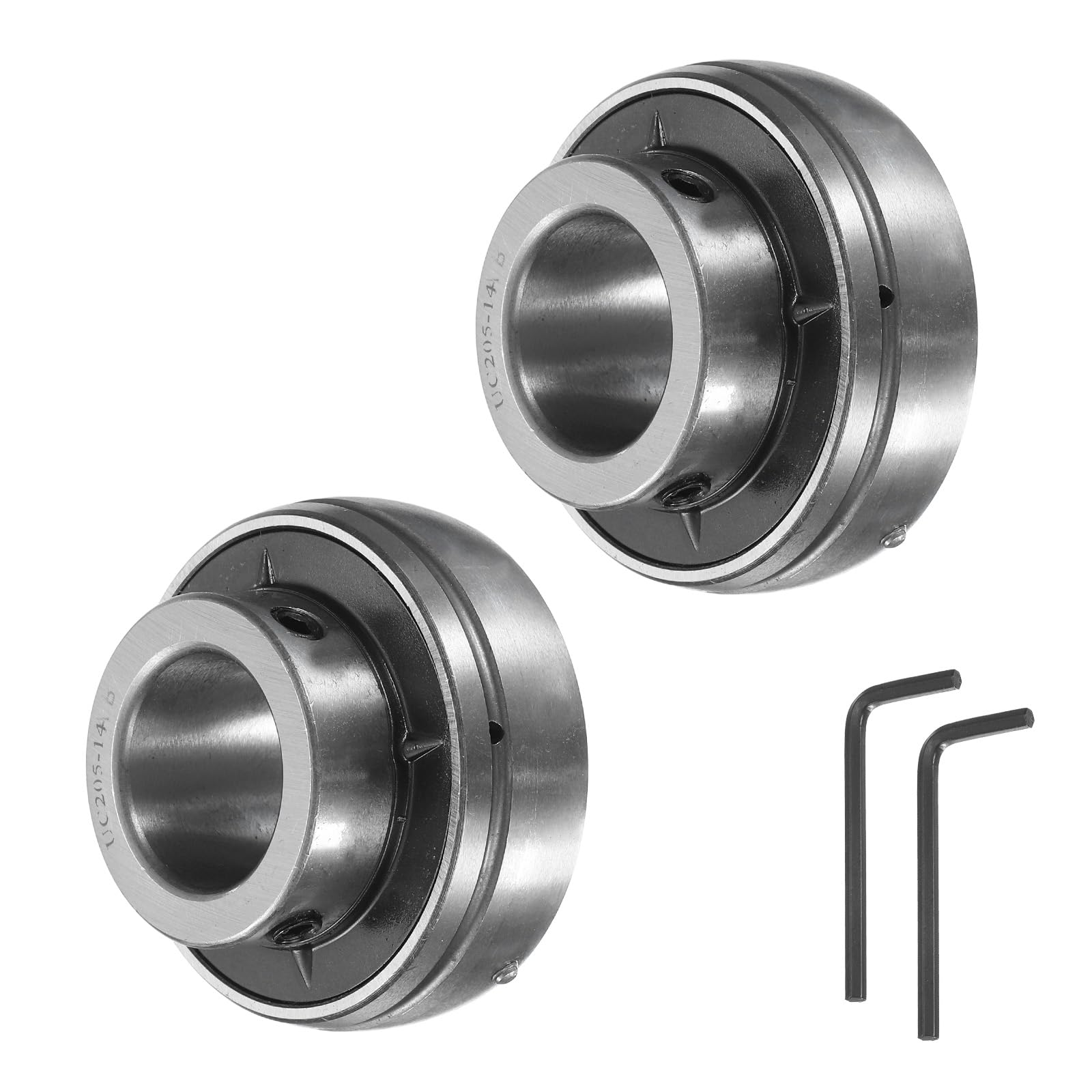 uxcell 2pcs UC205-14 Pillow Block Bearings 7/8