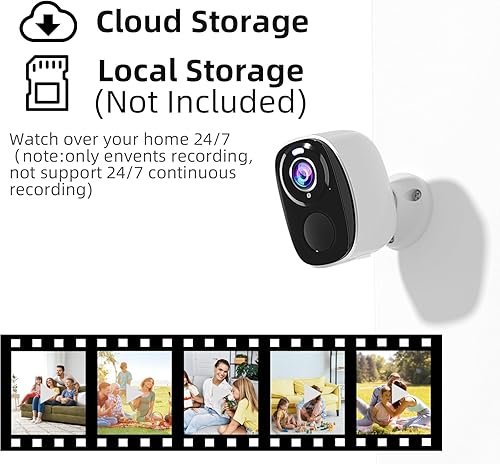 Miniatura 7 de 4 cámaras de seguridad 2K inalámbricas para exteriores, cámara solar para seguridad del hogar, cámaras de seguridad WiFi alimentadas por batería con