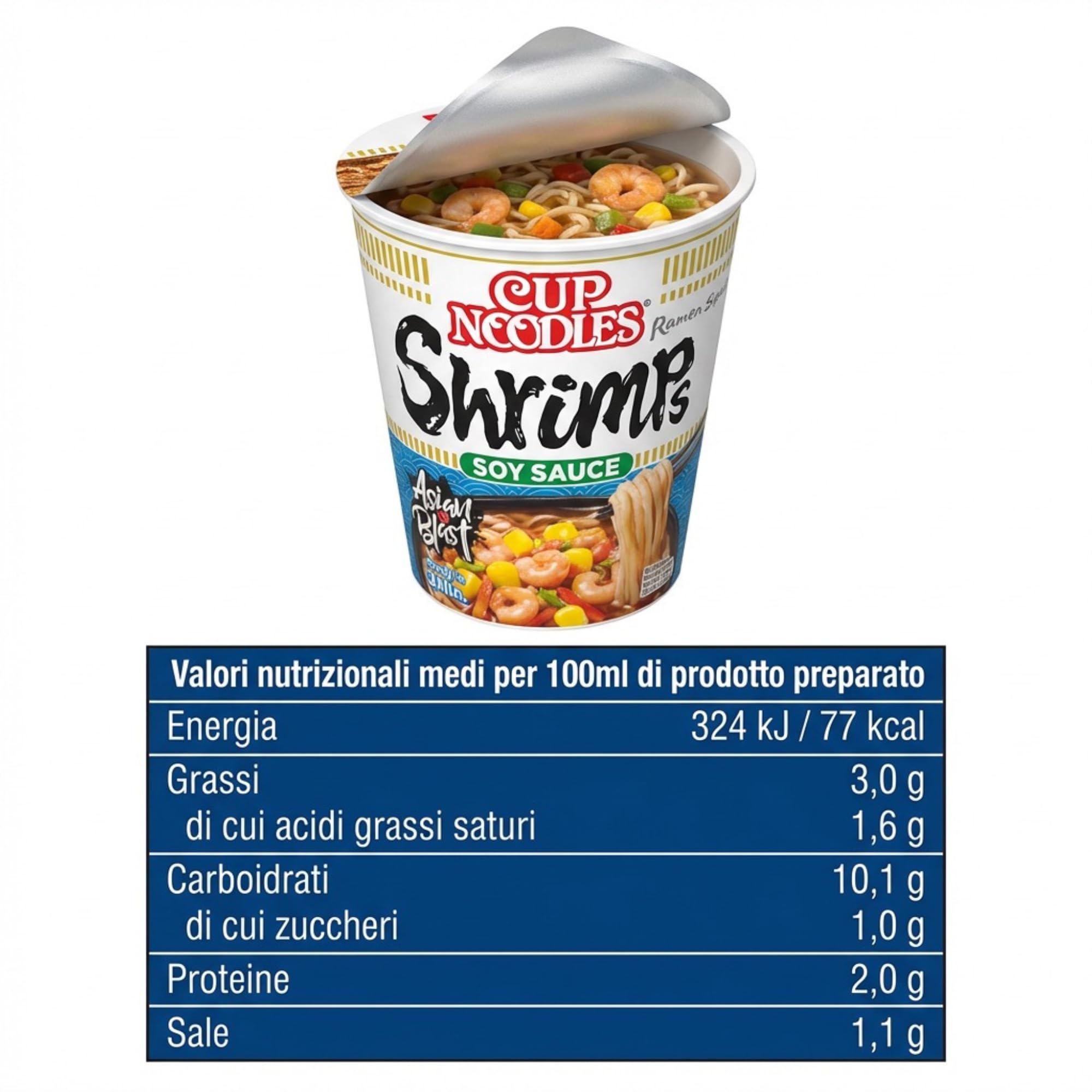 HU TASTE - Set Ramen Giapponese e Noodles Istantanei - Box Cibo Giapponese e Asiatico Mix 6 Gusti: Miso, Manzo Spicy, Gamberi, Teriyaki Pollo, Spicy e Pollo - Kit Ramen Pronto da Mangiare - 6 x 67g
