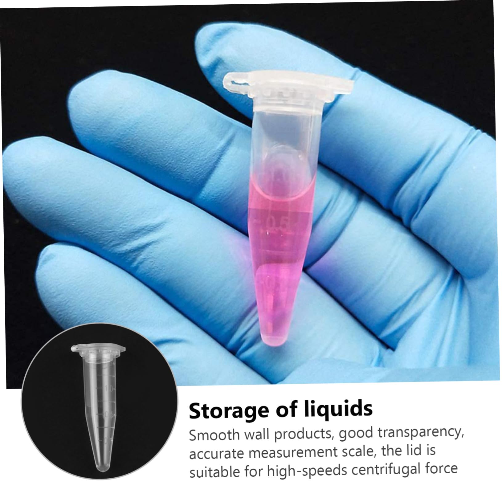 PLAFOPE 1000pezzi Provette Microcentrifuga Con Coperchio Per Laboratorio Contenitori Trasparenti Per Campioni Per Esperimenti Chimici e Conservazione Liquidi