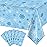 6 Pieces Christmas Snowflake Party Tablecloth Decorations,Plastic Ice Blue and White Winter Wonderland Table Cover for Winter Christmas Birthday Holiday Party Decorations and Supplies,54x108 inch