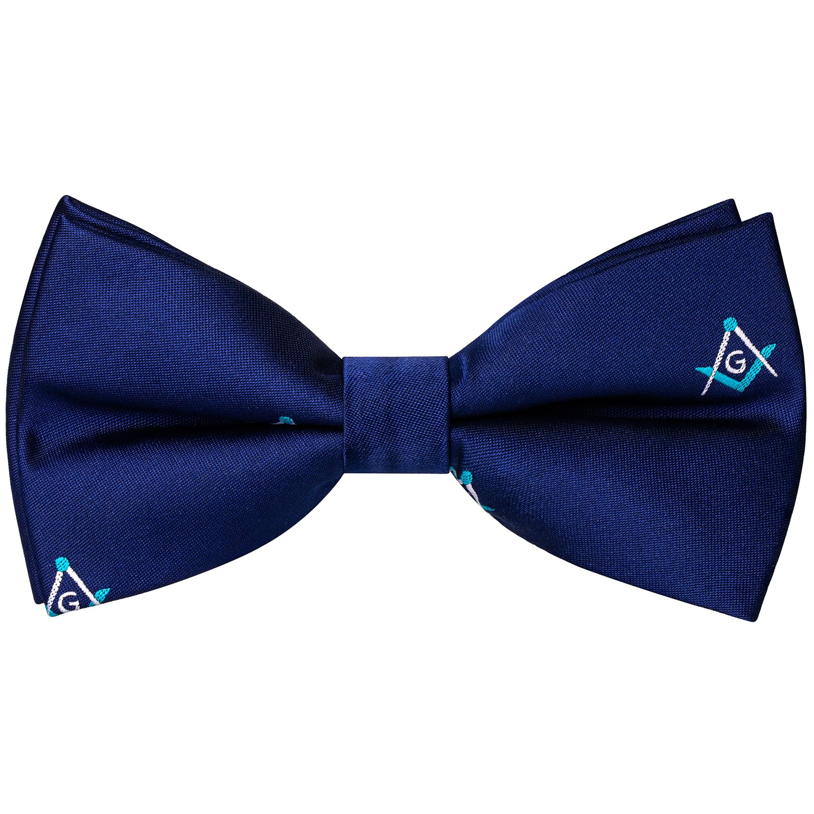 AMITER Masonic Bow Ties, Pre-tied Adjustable Bowties for Freemason Party Wedding, Blue, Standard