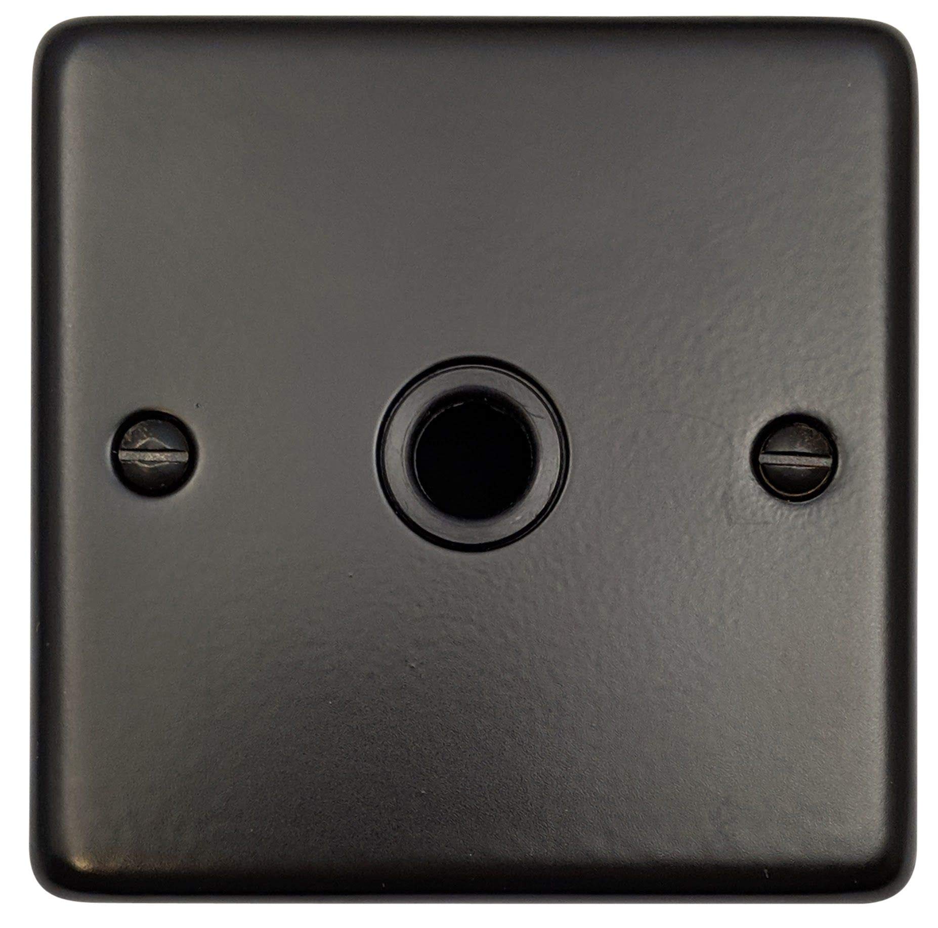 G&H Brassware Black G&H Cfb79b Standard Plate Matt 1 Gang Flex Outlet Plate