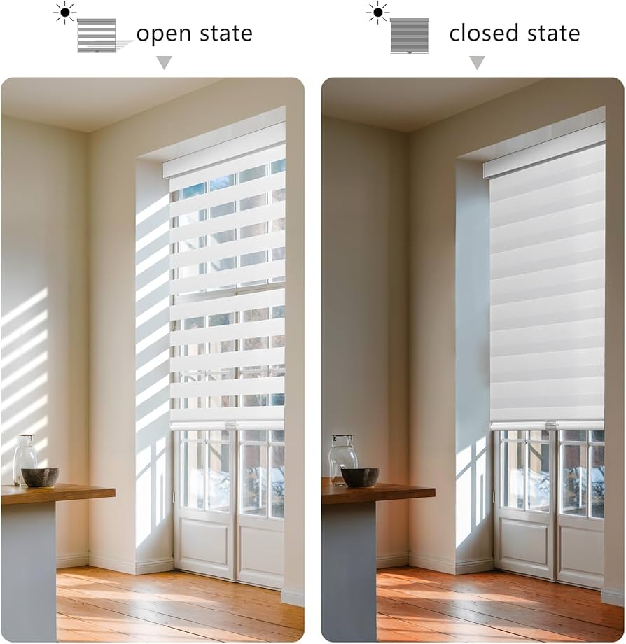 Amazon.com: AOSKY Cordless Zebra Blinds for Windows Pull Down