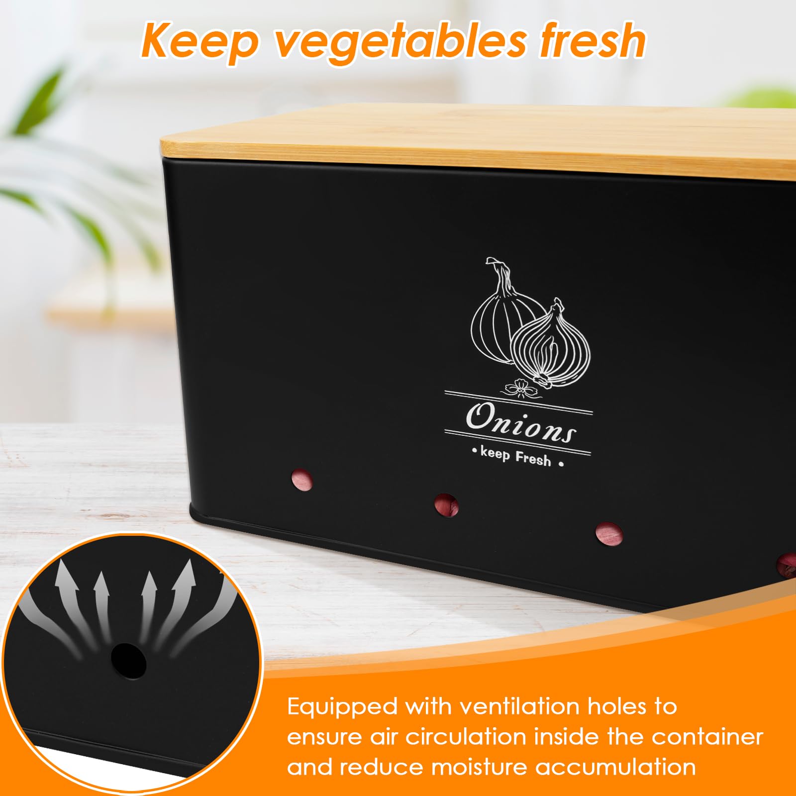 Kartoffel Aufbewahrungsbox 5er Set GemüSe Aufbewahrungsbox Küche Mit Sparschäler Und Wellenschneider FüR Knoblauch Zwiebel Kartoffel Aufbewahrung