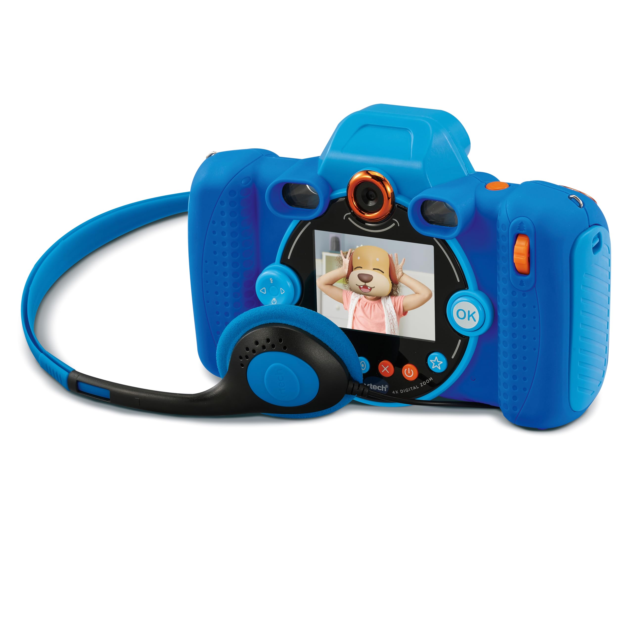 VTech - Kidizoom Duo FX blu, fotocamera per bambini, selfie, video, schermo a colori, studio di fumetti, filtri ed effetti divertenti, regalo per bambini dai 4 ai 12 anni, contenuto spagnolo
