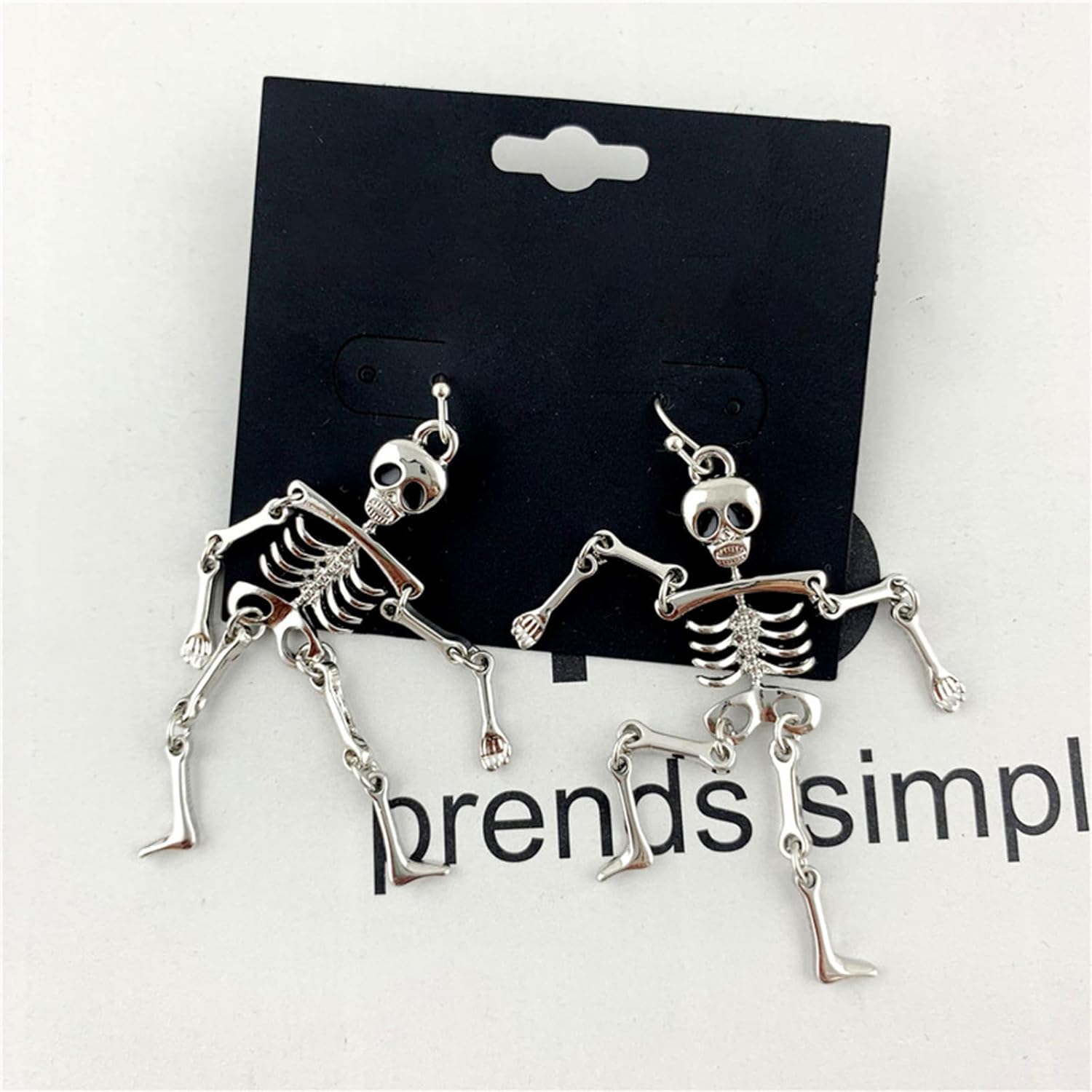 Halloween Earrings for Women Skeleton Earrings Silver Horror Scary Spooky Skull Dangle Halloween Jewelry Hypoallergenic - Image 5
