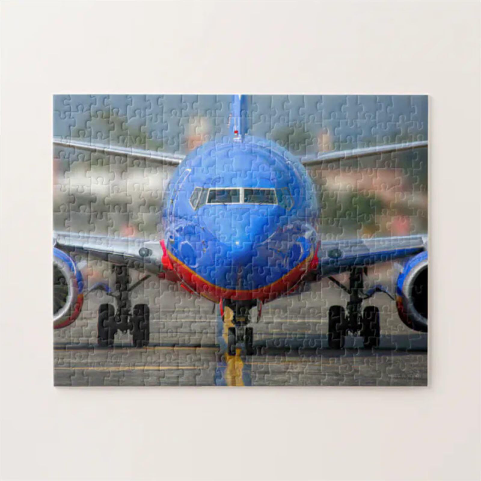 Puzzle Adulte 1000 pièces 75x50 cm Puzzles pour Adultes Jeu éducatif défi Jouet DIY Puzzle Activité Familiale Parfaite(Avion Bleu)