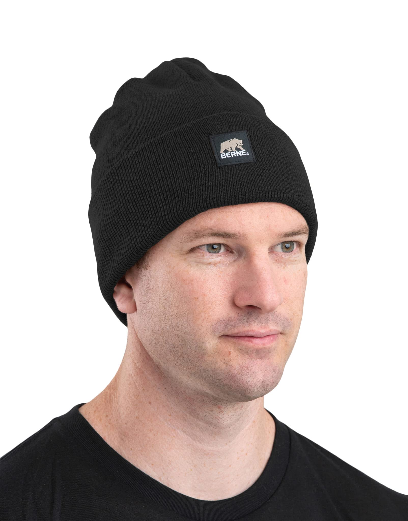 Men's Heritage Knit Cuff Cap, Black, One size