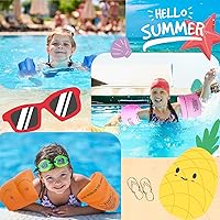Vista 4 de 10Leccion Paquete de 2 flotadores inflables para brazos para niños pequeños, alas de agua inflables para niños, bandas de brazo de natación