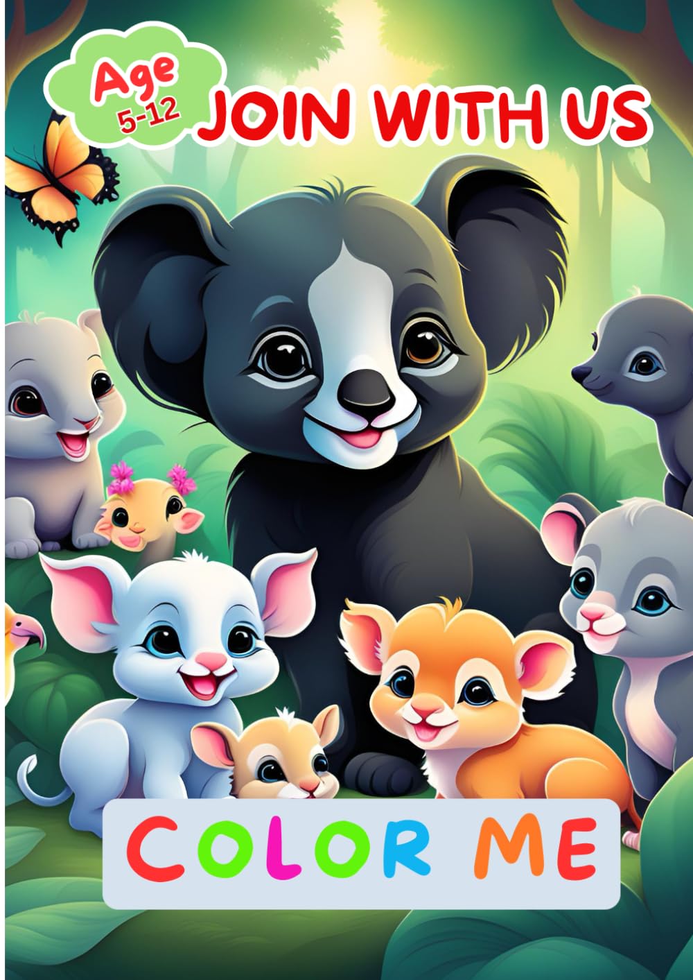 Baby Animals Coloring Book : Learn and Color with Cute Creatures | Creative Coloring Fun with Fascinating Animal Fun Facts for Kids.