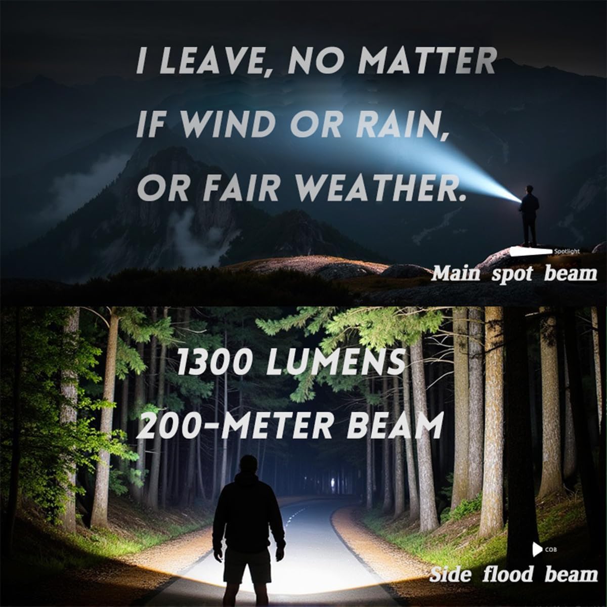 1300 Lumens Triple-Light Flashlight, 700LM Side Light & 365nm UV, Magnetic Tail & Type-C Fast Charge, Ultra-Thin 1.5cm Tactical Light for Camping, Car Repair, Emergency Rescue