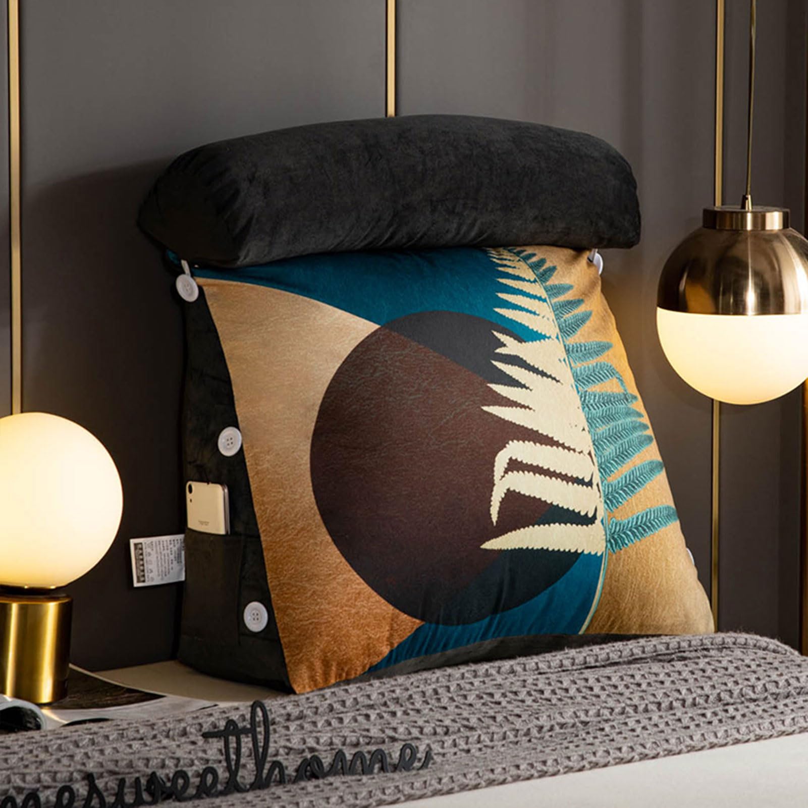 YKMYXZ support pillow， With Shredded Memory Foam/Lumbar Support Cushion,With Luxury For Sitting Reading Or Gaming(Sunset Tree,60x50x20cm)