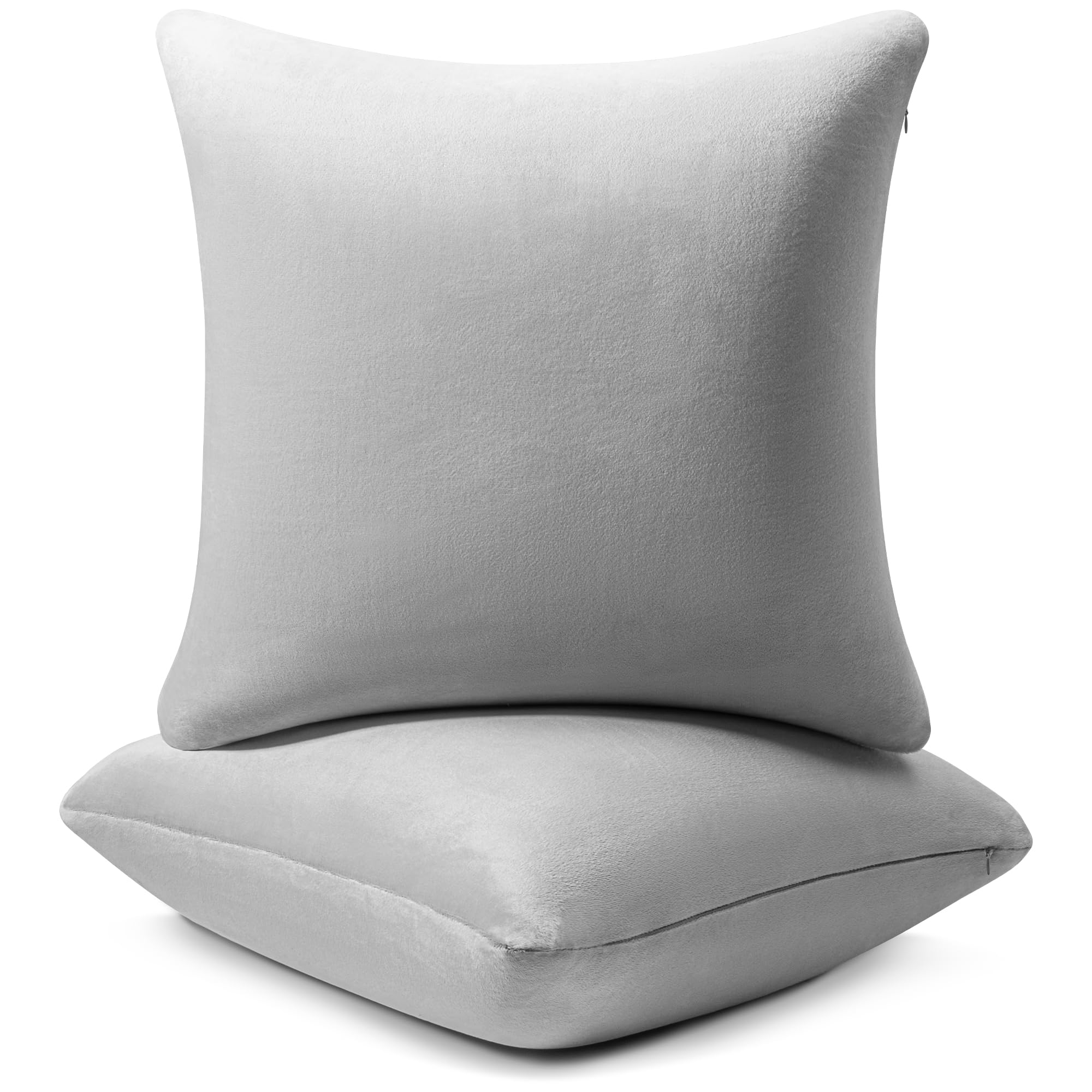 AM AEROMAX 22 ×22 Pillow Insert (Pack of 2) Memory Foam Throw Pillow Insert Sham Square for Decorative Cushion Bed Couch Sofa Without Deform After Longtime Use(Grey)