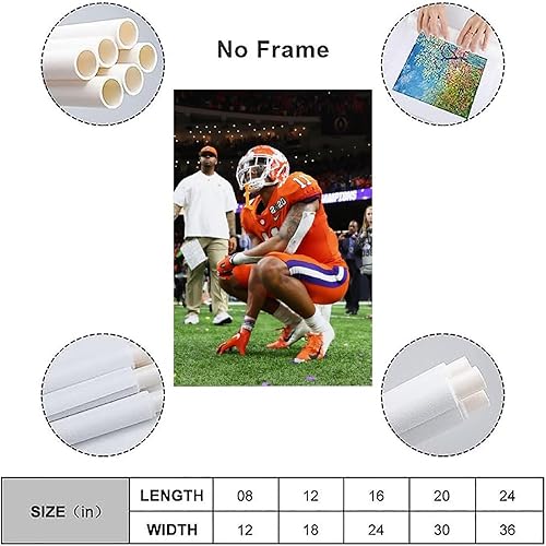 Miniatura 2 de EyewEb Isaiah Simmons American Sports Poster Decorative Painting Canvas Wall Art Living Rooms Bedroom Painting 16x24inch(40x60cm)