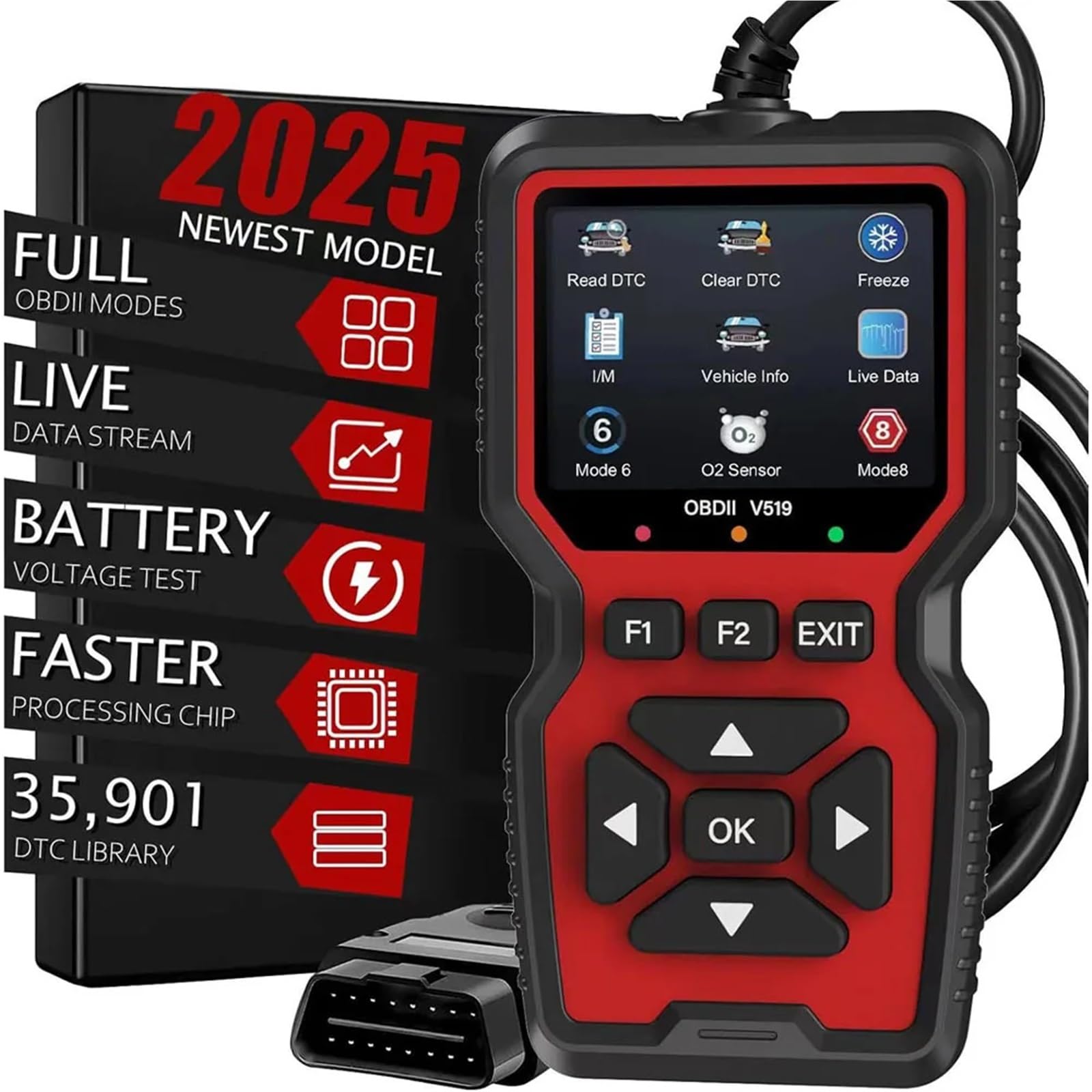 Lettore di Codici automobilistici Strumento diagnostico OBDII Tester for Auto Rilevatore guasti al Motore Controllo Automatico for