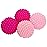 S&T INC. Reusable Plastic Dryer Balls, Fabric Softener for Laundry, Pink, 2.5 in, 4 Pack