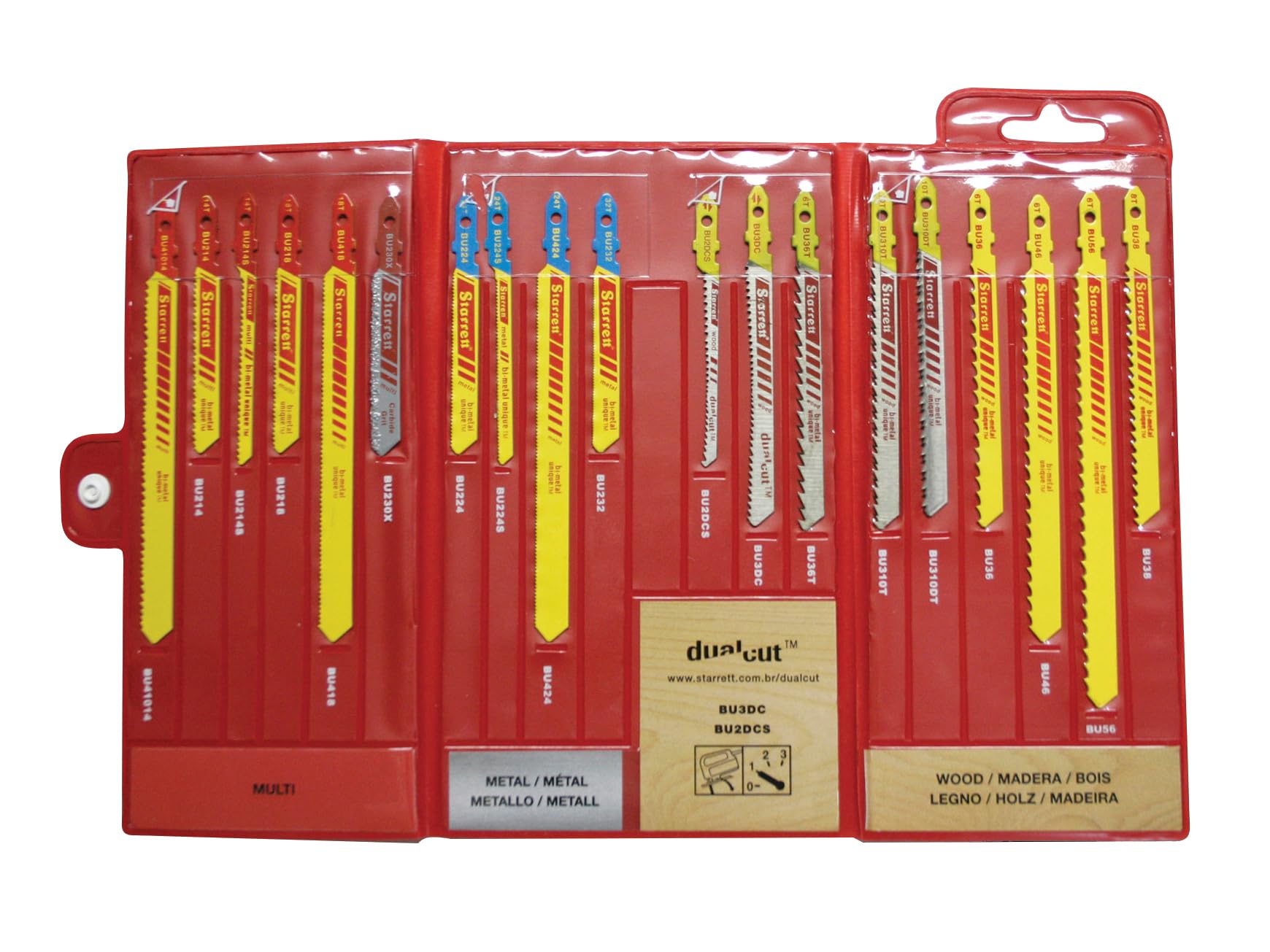HSS Bi-Metal Jigsaw Blades - 19-Piece Assorted Set for Cutting Wood, Metal & Plastics - BU4