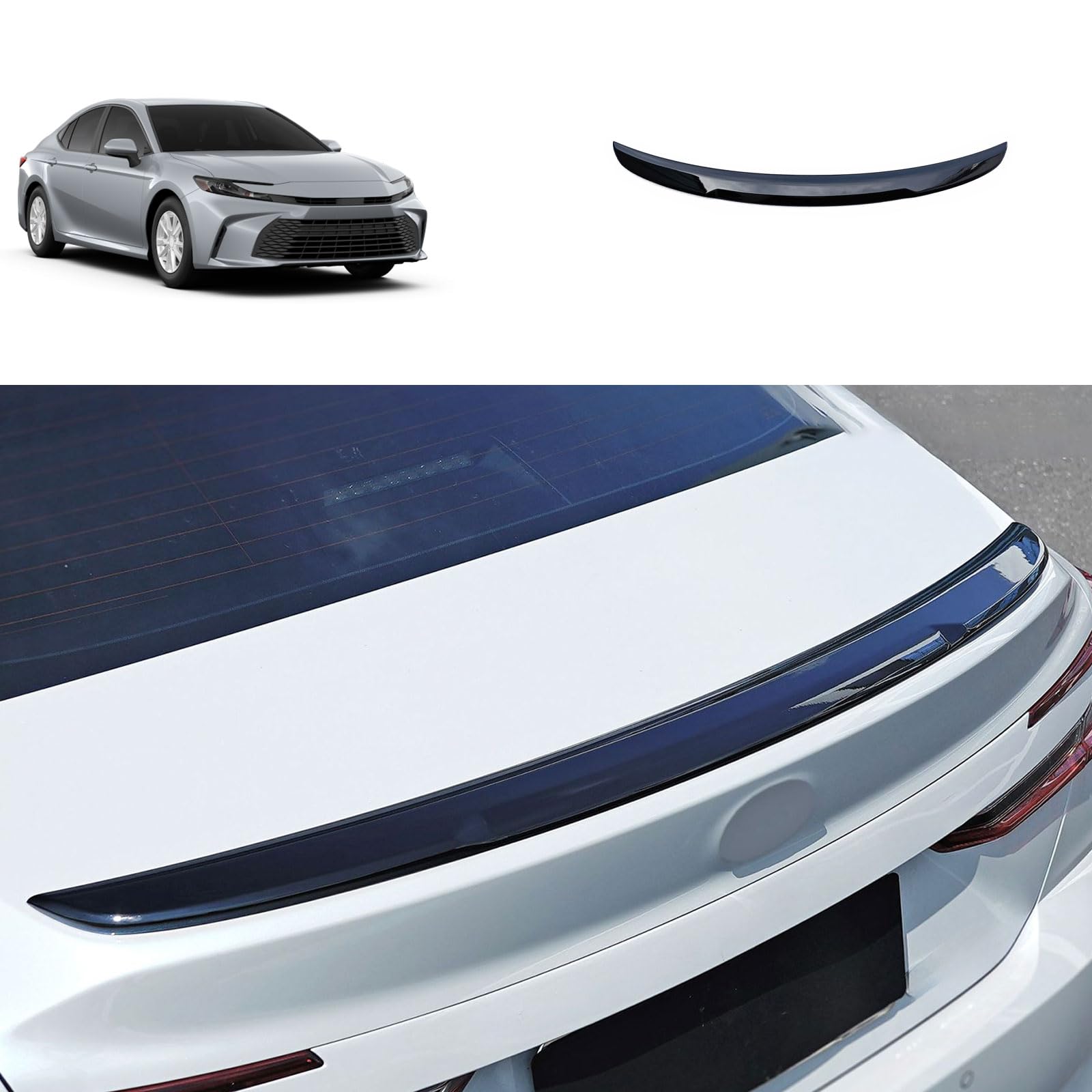 Rear Spoiler Wing Cover Compatible with Toyota Camry 9TH GEN 2025 2026 Rear Trunk Lip Wing Flap Exterior