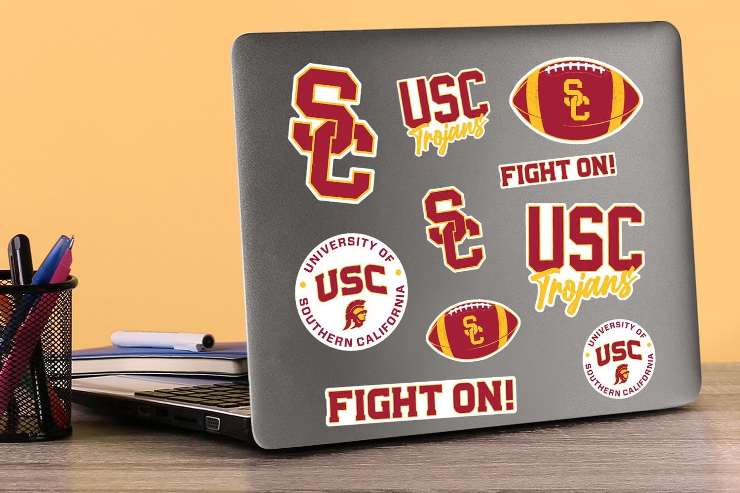 University of Southern California USC 50ct Premium Vinyl Large Sticker Pack for Laptop Water Bottle Tablet Scrapbooking Skateboard Indoor Outdoor Decals - Image 3