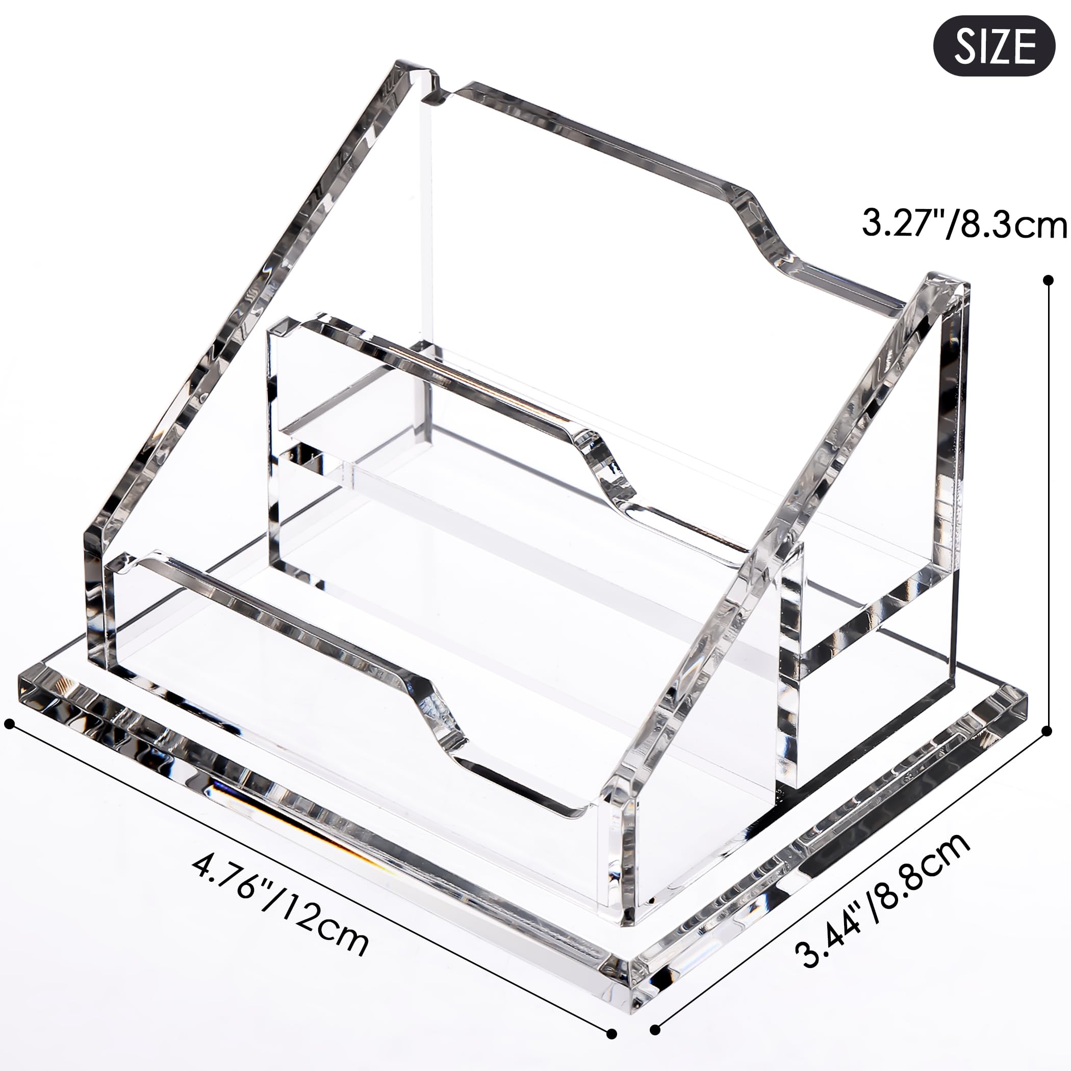Amazon.co.jp: アクリル名刺スタンド 横置き 大容量 クリア卓上名刺