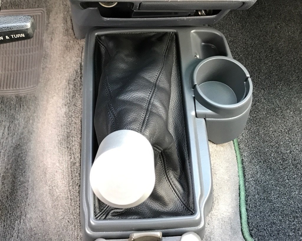 RedlineGoods Shift Boot - 2WD Compatible with Toyota Tacoma 1995-04. Tailor Made - not Universal. Genuine top-Grade Italian Black Leather with Blue Thread